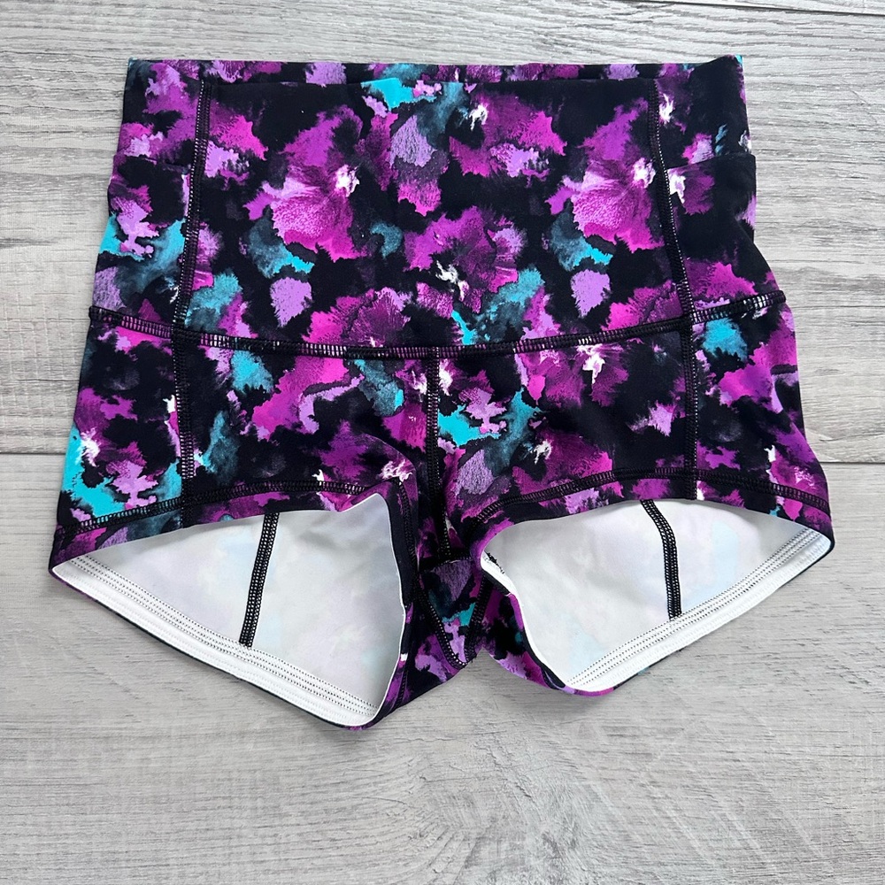 Lululemon Athletica Purple and Black Athletic Shorts